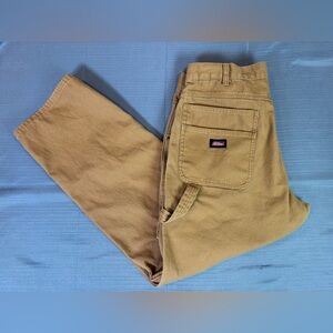 Dickies Double Knee Carpenter Work Pants Brown Duck Canvas Utility 36